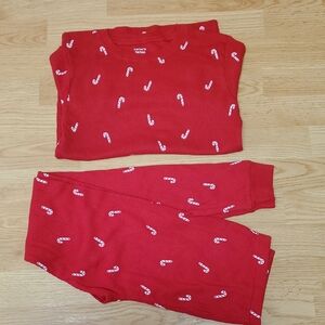 Carter's Red Candy Cane Pajama Set